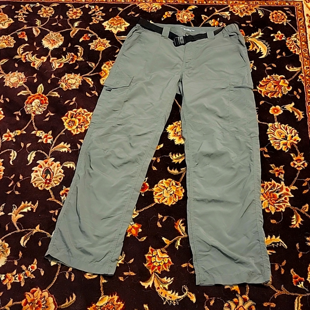 Columbia, mens, size 34, olive grey, omni-shade sun protection pants